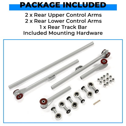 Solid Spare Rear Upper Lower Track Bar Control Arm 2-4" Lift Kit For Toyota FJ Cruiser 03-09