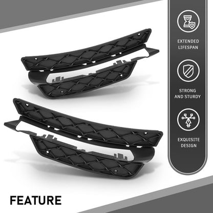 Solid Spare Fit For 2012-2014 Mercedes Benz C250 C300 C350 Fog Light Bezel Left+Right Side