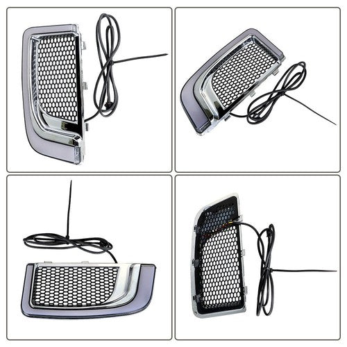 Solid Spare Fairing Lower Grill LED Turn Signal Running Light For Electra Glide 2014-2020