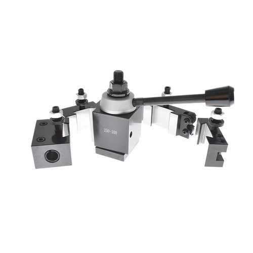 Solid Spare 6Pcs AXA 250-100 Piston Quick Change Tool Post Holder Set For Lathe 6 - 12"