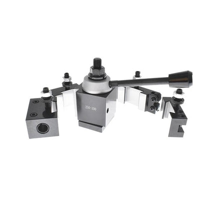 Solid Spare 6Pcs AXA 250-100 Piston Quick Change Tool Post Holder Set For Lathe 6 - 12"
