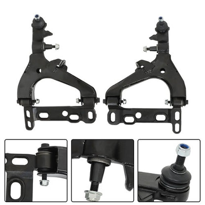 Solid Spare ES3675 ES3676 For Chevy Trailblazer 2002-03 12× Front Control Arm Suspension Kit