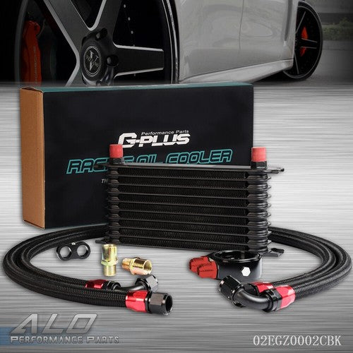 Solid Spare 10 Row Transmission Engine Oil Cooler+ Filter Adapter Hose Kit Fit For Universal