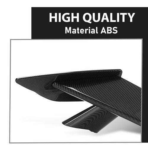 Solid Spare Rear Trunk Spoiler Lid High Wing Kit Fit For 2020-2024 Corvette C8 Carbon Look