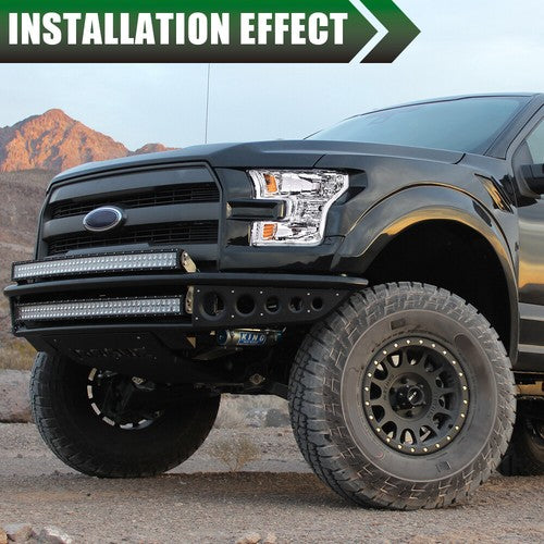 Solid Spare Chrome Headlights Amber Corner Headlamp For 2015-2017 Ford F150 F-150 Left+Right