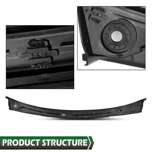 Solid Spare Front Windshield Wiper Cowl Cover Panel Fit For 1997-2006 BMW M3 E46 323i 328i