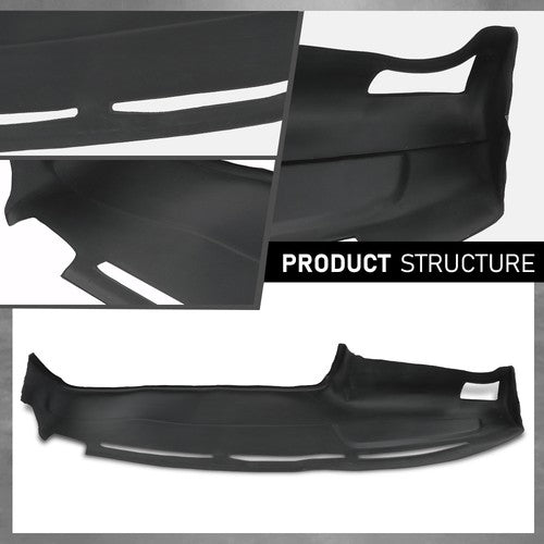 Solid Spare Fit For 1989-1995 Toyota 4Runner & Pickup TPE Dashboard Dash Cover Overlay Black
