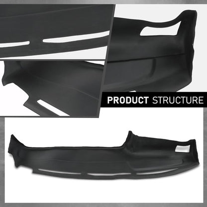 Solid Spare Fit For 1989-1995 Toyota 4Runner & Pickup TPE Dashboard Dash Cover Overlay Black
