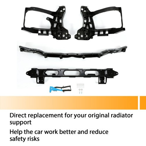 Solid Spare Front Radiator Support W/LH & RH Headlight Bracket For Dodge Ram 2500 3500 10-12