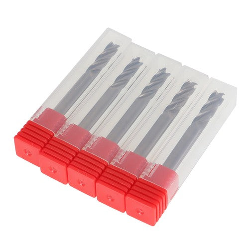 Solid Spare 5 PCS 1/4" 4 Flute Ball Nose Carbide End Mill 3/4" LOC 2-1/2" Overall Length New