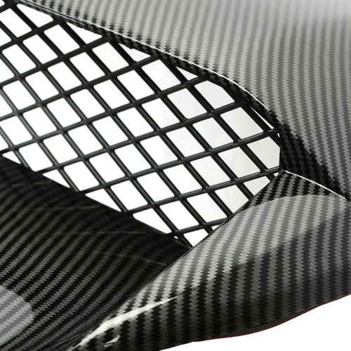 Solid Spare Carbon Fiber Look Air Flow Hood Scoop Bonnet Vent For 2015-2021 Subaru WRX STI