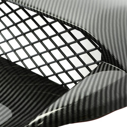 Solid Spare Carbon Fiber Look Air Flow Hood Scoop Bonnet Vent For 2015-2021 Subaru WRX STI