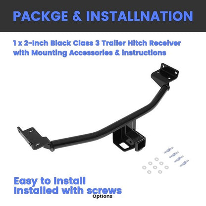 Solid Spare Fits Hyundai Tucson 2016-2021 Trailer Hitch Class 3 Receiver 2" Excluding Night