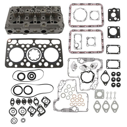 Solid Spare Complete Cylinder Head Assy Valves & Full Gasket Set for Kubota D750 Engine