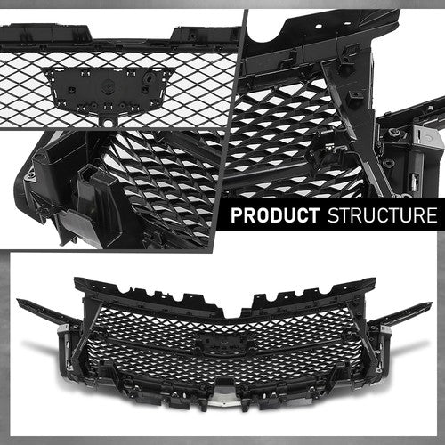 Solid Spare Fit For 2021 2022 2023 Cadillac Escalade Front Grille Assembly Black 84830289