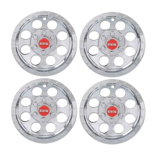 Solid Spare Fit For EZGO Club Car Yamaha Golf Cart 10" Wheel Rim Cover Set of 4 Silver
