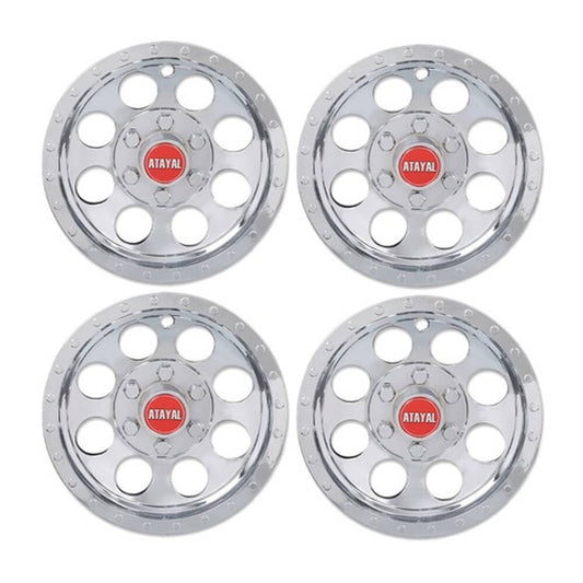 Solid Spare Fit For EZGO Club Car Yamaha Golf Cart 10" Wheel Rim Cover Set of 4 Silver