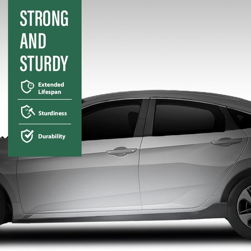 Solid Spare Fit For 2016-2021 Honda Civic LX EX SI Sedan Type-R Style Side Skirt Extension
