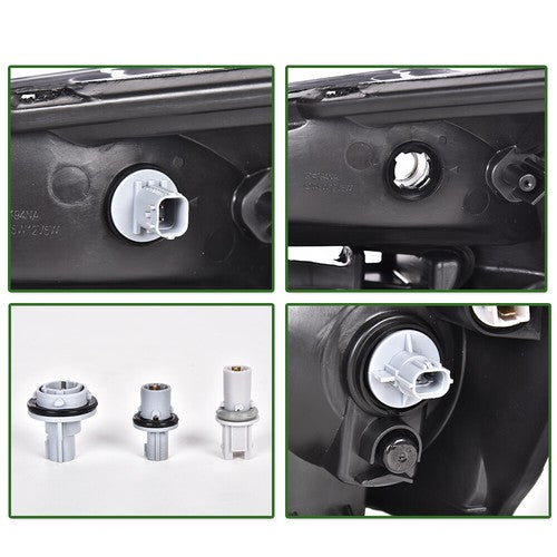 Solid Spare Fit For 05-09 Chevy Equinox Clear Lens Chrome Housing Headlights Left+Right