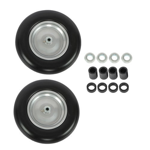 Solid Spare 2-Pack 14.5x4-8 Wheelbarrow Tire And Wheel 5/8" Bearings Fits For Garden Cart