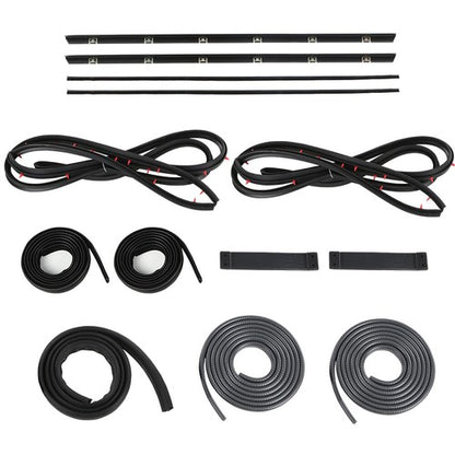 Solid Spare For Suzuki Samurai SJ410 SJ413 Door Window Trim Molding Seal Garnish Whisker Set