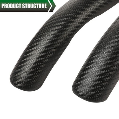 Solid Spare 2x Carbon Fiber Look Car Steering Wheel Booster Cover Non-Slip Accessories Black