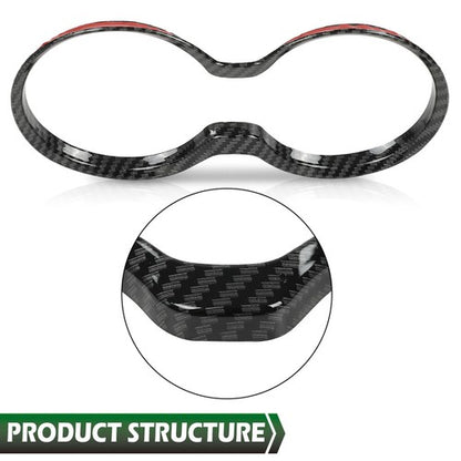 Solid Spare Fit For 11-21 Jeep Grand Cherokee Carbon Look Gear Shift Cup Holder Cover Trim