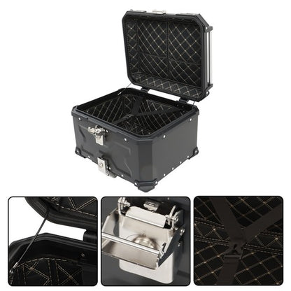 Solid Spare New Motorcycle 36L Side Case Hard Saddlebag + 55L Top Case Tail Box Luggage