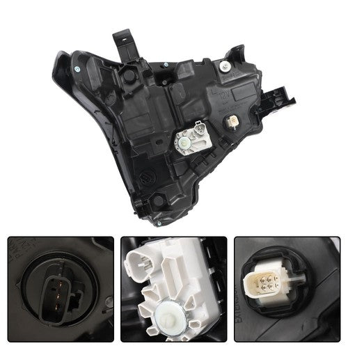 Solid Spare For Toyota Tundra 2022-2023 LH/Driver Side LED Black Clear Headlight Headlamp