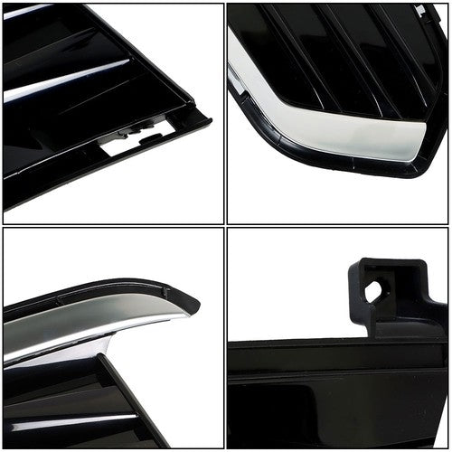 Solid Spare Fog Lamp Cover For Cadillac XT5 2017-2019 Black New Driver+Passenger Side Front