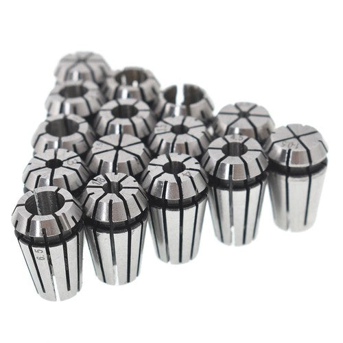 Solid Spare 15Pcs ER11 Spring Collet Set 1/16"-3/4" For CNC Super Precision Milling Tool