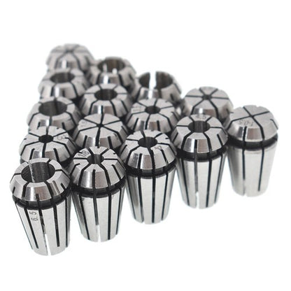 Solid Spare 15Pcs ER11 Spring Collet Set 1/16"-3/4" For CNC Super Precision Milling Tool