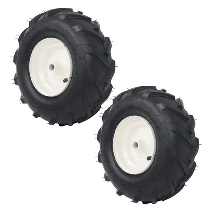 Solid Spare Lawn Mower Tire and Wheels 1 Pair 13"×5.00-6 Flat Free W/3/4'inch Axle Diameter