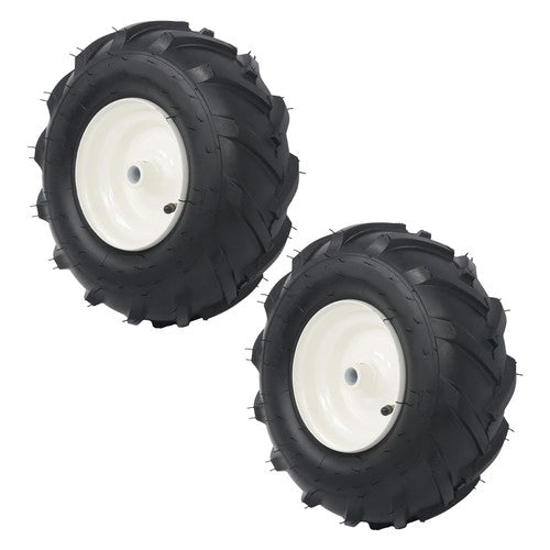 Solid Spare Lawn Mower Tire and Wheels 1 Pair 13"×5.00-6 Flat Free W/3/4'inch Axle Diameter
