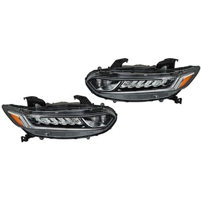 Solid Spare Left&Right Side Headlights W/LED DRL For Honda Accord 2018-2019 20 Halogen Clear