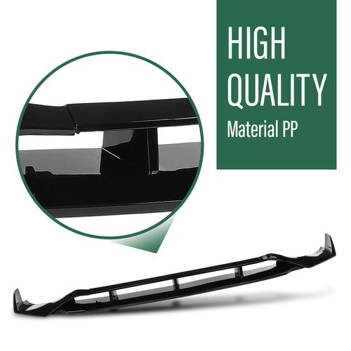 Solid Spare Fit For 19-23 BMW X5 G05 M Sport GT Style Front Bumper Lip Splitter Glossy Black