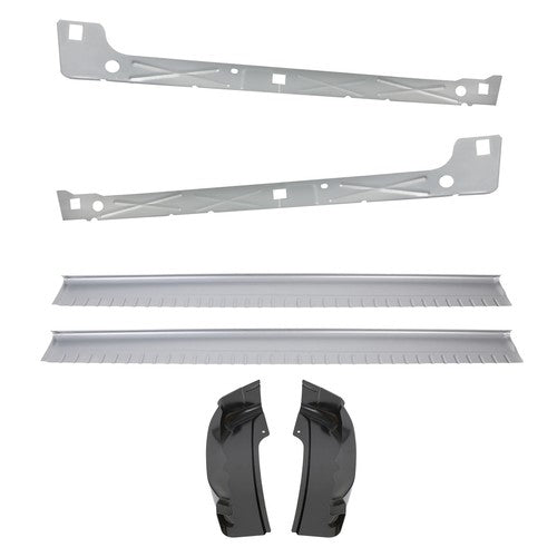 Solid Spare Inner & Outer Rocker Panels W/ Cab Corners For 99-07 Chevy Silverado 4DR EXT Cab