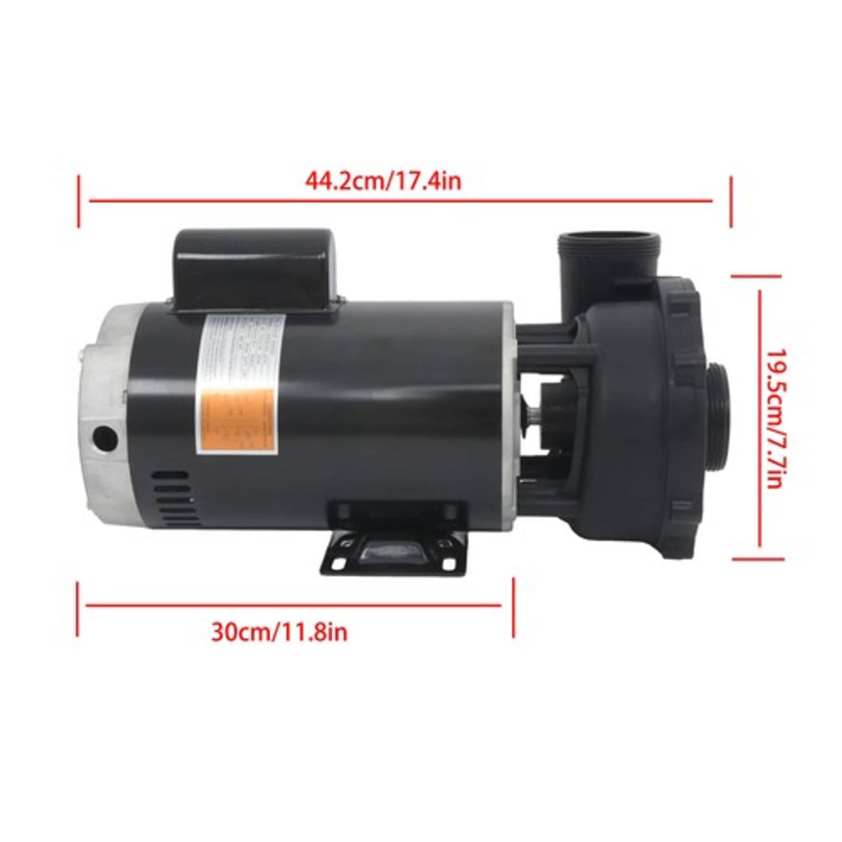 Solid Spare Spa Pump 3722021-1D 5HP 230V 2“ Intake and 2" Discharge 56Y Frame Hot Tubs