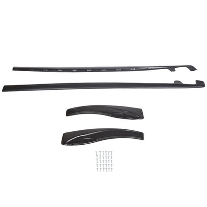 Solid Spare ZR1 Style ABS Side Skirts Rocker Panels Mud Flaps For Corvette C6 Z06 Wide 05-13