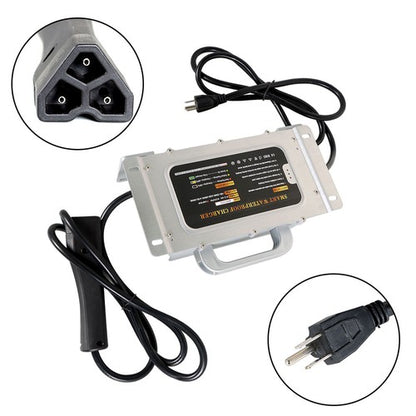 Solid Spare 48V 15A Battery Charger For EZGO Golf Carts RXV & TXT Plug Waterproof