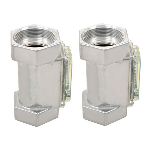Solid Spare 2-Pack 2" Digital Turbine Flow Meter for Diesel Kerosene Gasoline 15.8-132 GPM