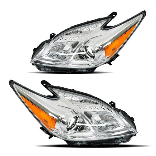 Solid Spare Headlights For Toyota Prius 2012 2013 2014 2015 Halogen Clear Left+Right Side