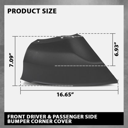 Solid Spare Fit For 18-22 Ford EcoSport Front Driver & Passenger Side Bumper Corner Cover