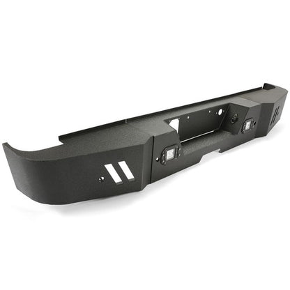 Solid Spare Fits 2015-2019 GMC Sierra 2500HD/3500HD Black Steel Rear Bumper with LED lights