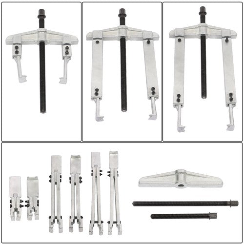 Solid Spare 3 in 1 Gear Puller Set 2 Jaw Bearing Flywheel Puller Removal Tool Kit 9-Piece