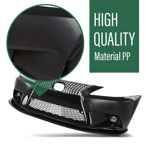 Solid Spare Front Bumper Body Conversion To 14+ F-Sport Fit For 06-13 Lexus IS250 IS350