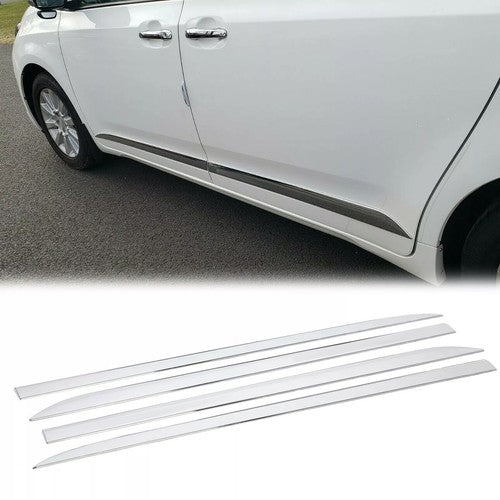 Solid Spare 4 PCS Outside Door Body Side ABS Molding Chrome Trim For Toyota SIENNA 2011-2020