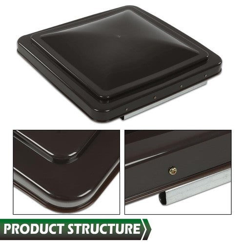 Solid Spare 14"X14" RV Replacement Roof Vent Cover Smoked Camper (Trailer) Vent Cover