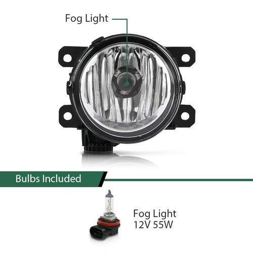Solid Spare Front Bumper Fog Lights Driving Lamps Fit For 14-22 Ram Promaster 1500 2500 3500