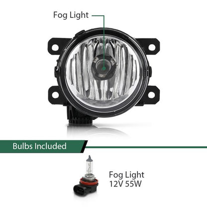 Solid Spare Front Bumper Fog Lights Driving Lamps Fit For 14-22 Ram Promaster 1500 2500 3500
